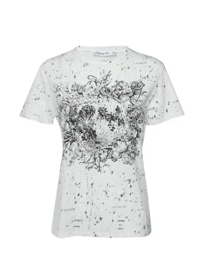 Pre-owned Dior Zodiac Constellation Print T-shirt In White