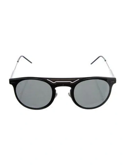 Pre-owned Dior 0211s Round Sunglasses In Black