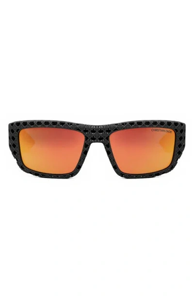 Dior '3d S1i 57mm Mirrored Square Sunglasses In Multi