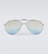 Dior 90 A1u Foldable Sunglasses In Shiny Blue / Blu Mirror
