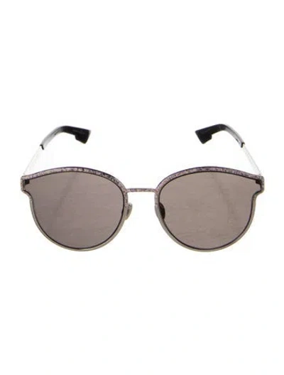 Pre-owned Dior Abstract Round Sunglasses In Black