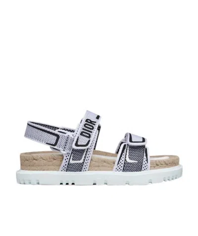 Dior Act Mesh And Rubber Sandals In White