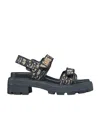Dior Chunky Sole Open Toe Sandals In Black
