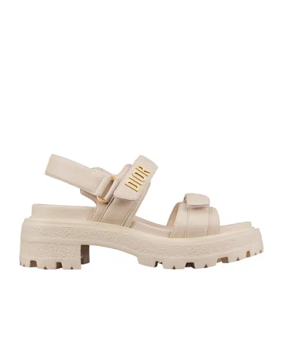 Dior Act Platform Sandal In Nude & Neutrals