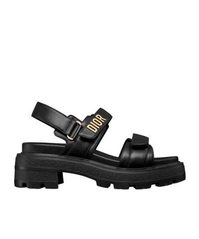Dior Act Platform Sole Sandals In Black