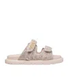 Dior Christian  Act Logo Plaque Slip-on Sandals In Neutral