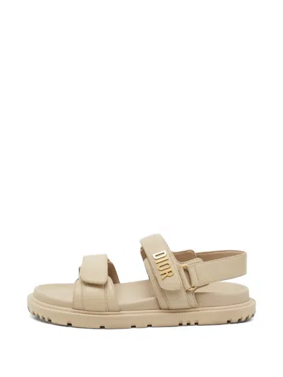 Pre-owned Dior Act Slingback Sandals In Neutrals