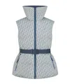 Dior Alps Belted Puffer Vest In Blue
