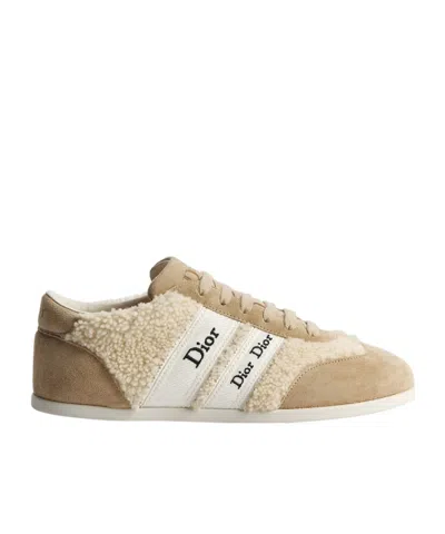 Dior Alps  Ribbon Sneaker In Gold