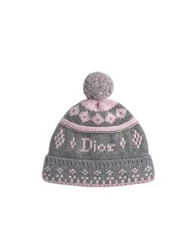 Dior Alps  Snowflake Beanie In Gray