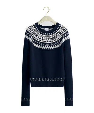 Dior Alps Embroidered Sweater In Animal Print