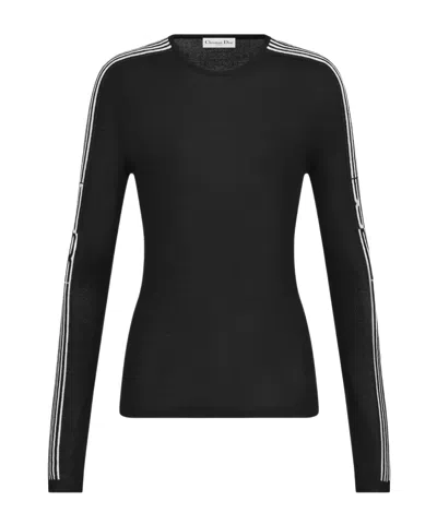 Dior Alps Fitted Sweater In Black