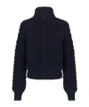 Dior Alps Macrocannage Zipped Cardigan In Blue