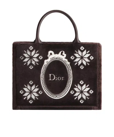 Dior Alps Medium  Book Tote In Black