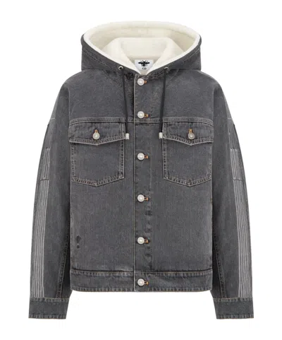 Dior Alps Oversized Hooded Jacket In Gray