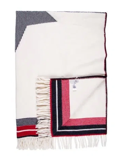 Pre-owned Dior Alps Throw Blanket W/ Tags In Neutral