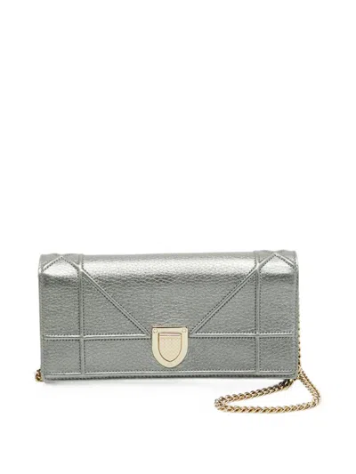 Pre-owned Dior Ama Geometric Cross Body Bag In Silver