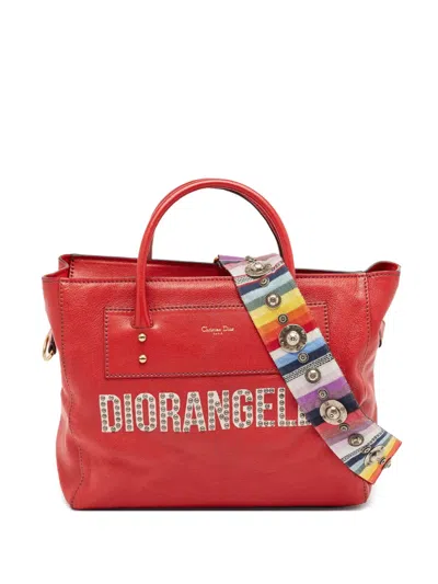 Pre-owned Dior Angeles Tote Bag In Red
