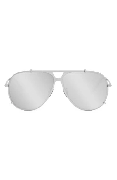 Dior 'blacksuit A3u 59mm Pilot Sunglasses In Silver