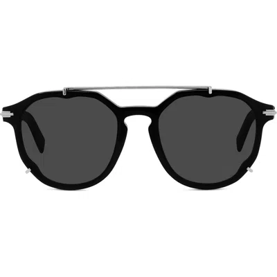 Dior 'blacksuit Ri 56mm Aviator Sunglasses In Black