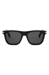 Dior 'blacksuit S13i 53mm Geometric Sunglasses In Black