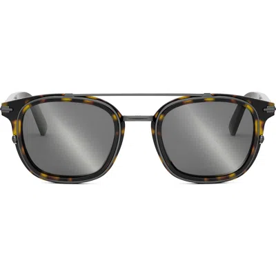 Dior 'blacksuit S14i 49mm Square Sunglasses In Dark Havana/smoke Mirror