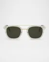 Dior Blacksuit S14i 87c0 Crystal Transparent Sunglasses In Crystalother Green