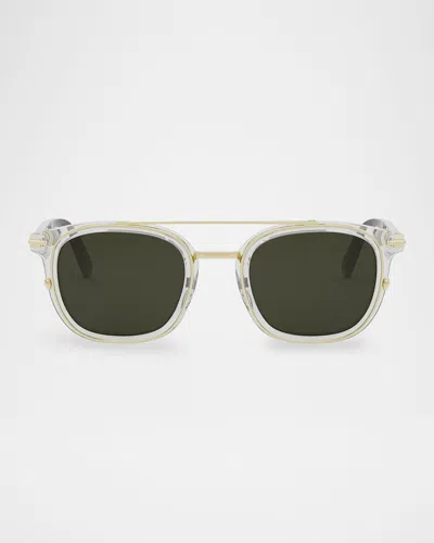Dior Blacksuit S14i Sunglasses In Crystalother Green
