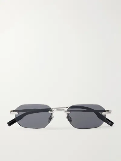 Dior Blacksuit S19u Square-frame Silver-tone Sunglasses