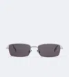 Dior Blacksuit S21u Rectangular Sunglasses In Silver