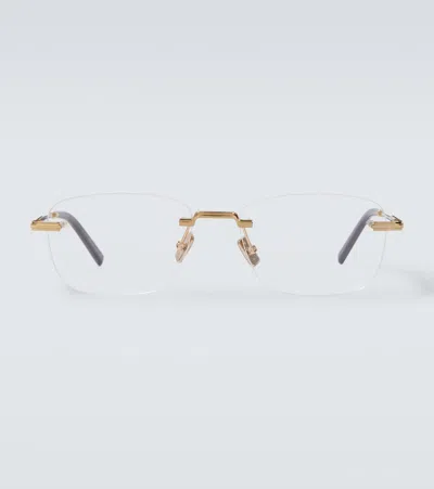 Dior Blacksuit Square Glasses In Metallic