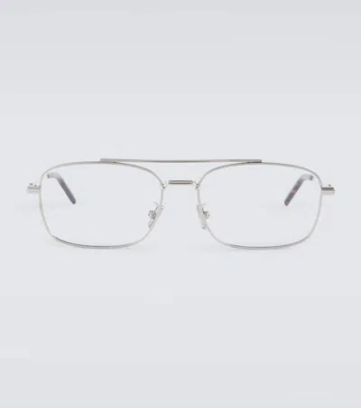 Dior Aviator Glasses In Silver