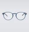 Dior Blacksuito R6i Round Glasses In Blue