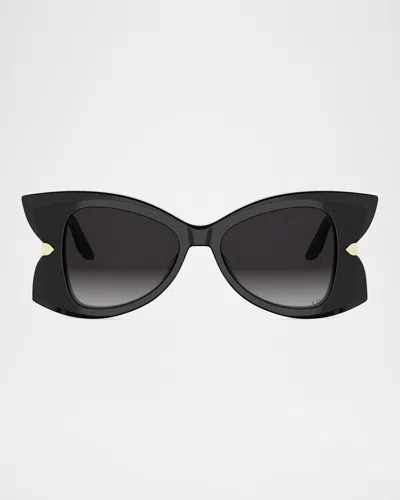 Dior Butterfly S1i Rectangular Sunglasses In Blue