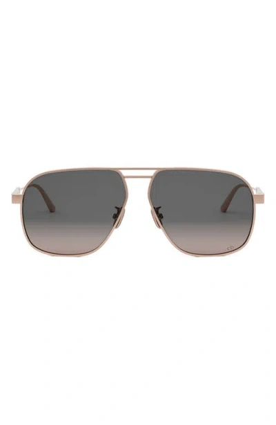 Dior 'cannage A3u 58mm Pilot Sunglasses