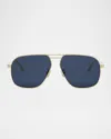 Dior Cannage A3u B0b0 Oro Sunglasses In Shiny Gold Dh Blue