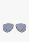 Dior Cannage Aviator Sunglasses In Blue