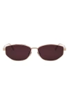 Dior Cannage B1u Metal Sunglasses In Burgundy
