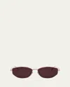 Dior Cannage B1u Metal Sunglasses In Shiny Rose Gold Bordeaux
