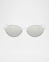 Dior Cannage R1u 53mm Oval Sunglasses In Gray