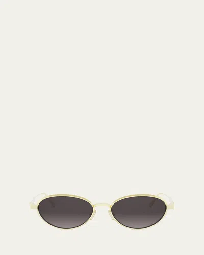 Dior Cannage R1u 53mm Oval Sunglasses In Gold