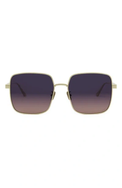 Dior Aviator Sunglasses Cannage S1 U B0 G2 In Gold/ Gradient Violet Pink