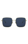 Dior Aviator Sunglasses Cannage S1 U B0 B0 In Gold / Solid Blue Lenses