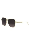 Dior Cannage S1u Square Sunglasses, 59mm In Shiny Gold/gradient Smoke