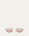 Dior Cannage S2u 55mm Rectangular Sunglasses In Purple