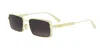Dior Cannage S2u Rectangular-frame Gold-tone Sunglasses In Brown
