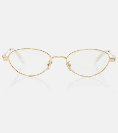 Dior Cannageo B3u Oval Sunglasses In Gold