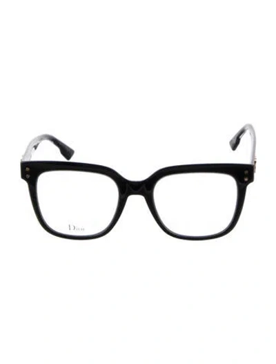 Pre-owned Dior Cd1 Square Eyeglasses In Black