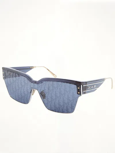 Dior Club M4u 30b800 Oblique Mask Sunglasses In Blue