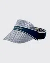 Dior Club V1u Logo Mirrored Visor In Matte Blue